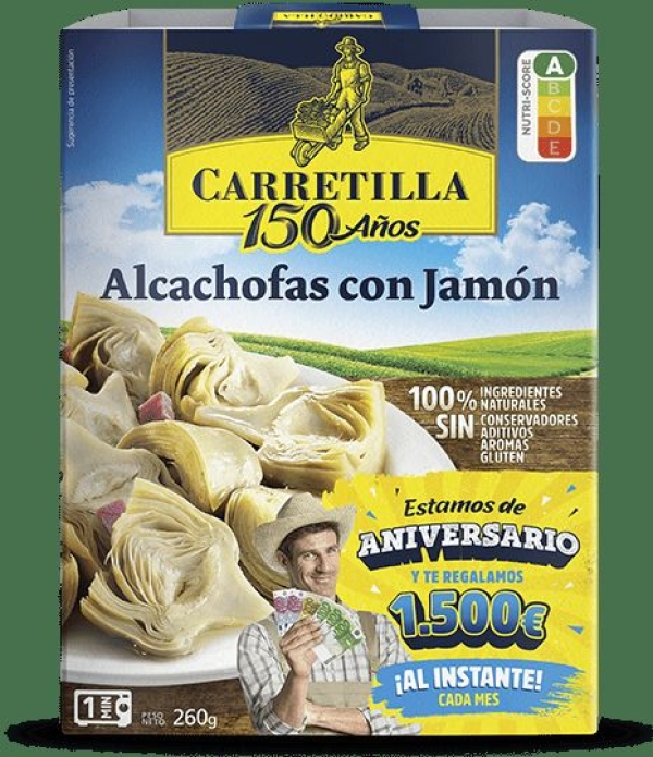 ALCACHOFAS CON JAMON CARRETILLA 